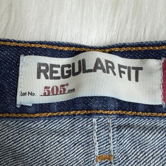 Men's Levi’s 505 Straight Regular Fit Non Stretch Jeans Denim Size 36 x 32 Blue - Picture 9 of 12